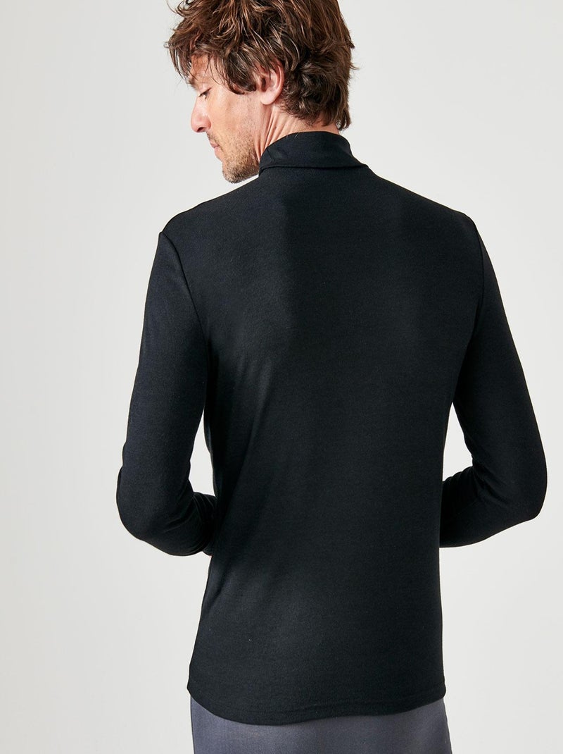 Sous-pull Thermolactyl col roulé  thermique - Damart Noir - Kiabi