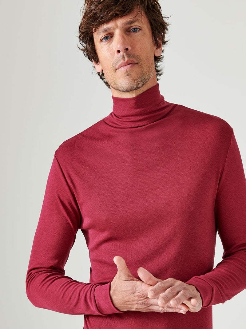 Sous-pull Thermolactyl col roulé  thermique - Damart Rouge - Kiabi