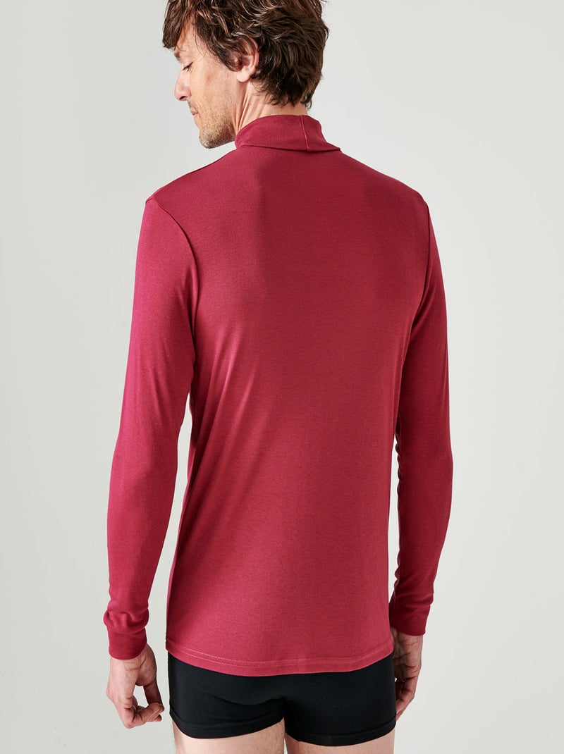 Sous-pull Thermolactyl col roulé  thermique - Damart Rouge - Kiabi