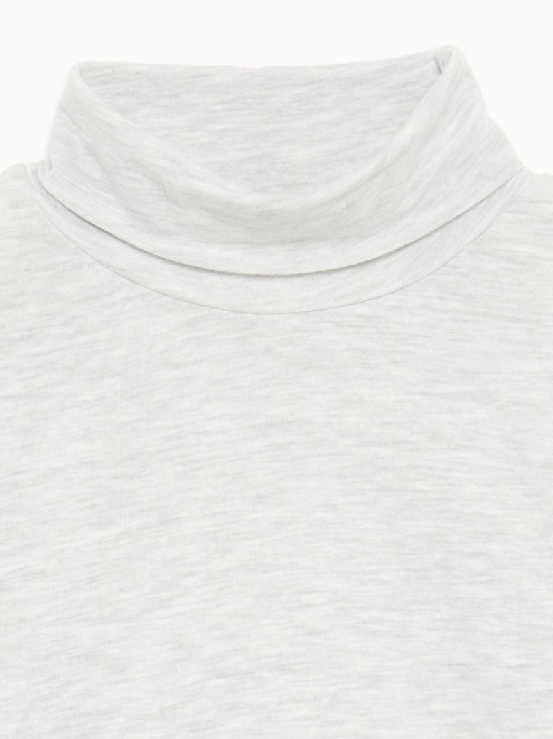 Sous-pull uni à col roulé Gris - Kiabi