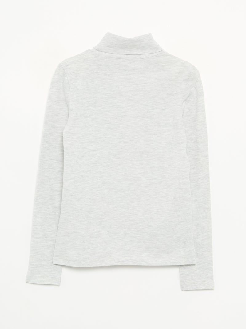 Sous-pull uni à col roulé Gris - Kiabi