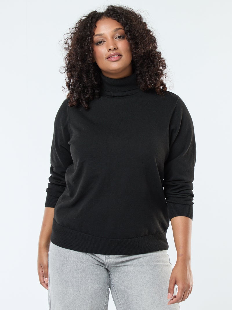 Sous-pull uni avec col roulé Gris - Kiabi