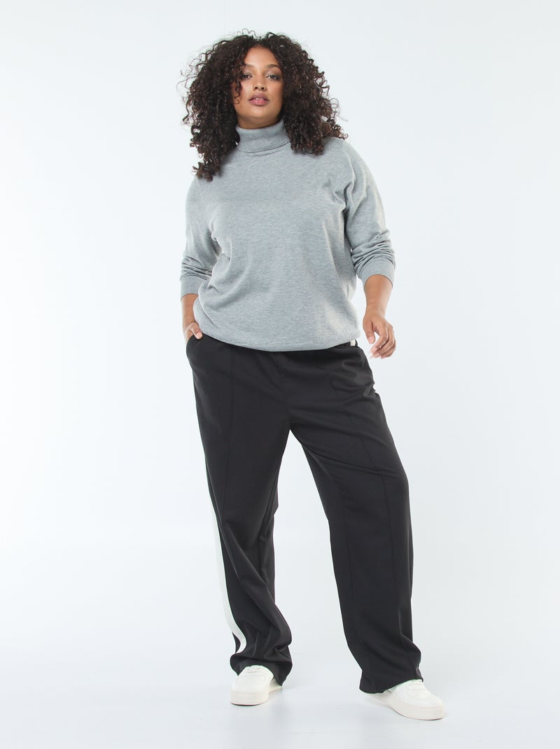 Sous-pull uni avec col roulé Gris - Kiabi