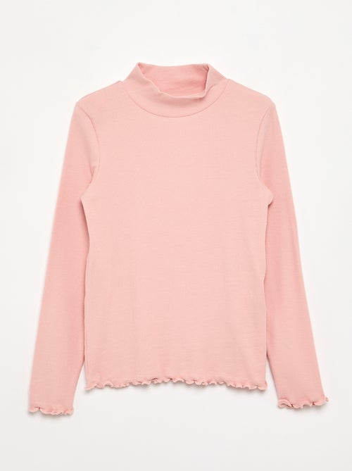 Sous-pull uni avec finitions ondulées - Kiabi