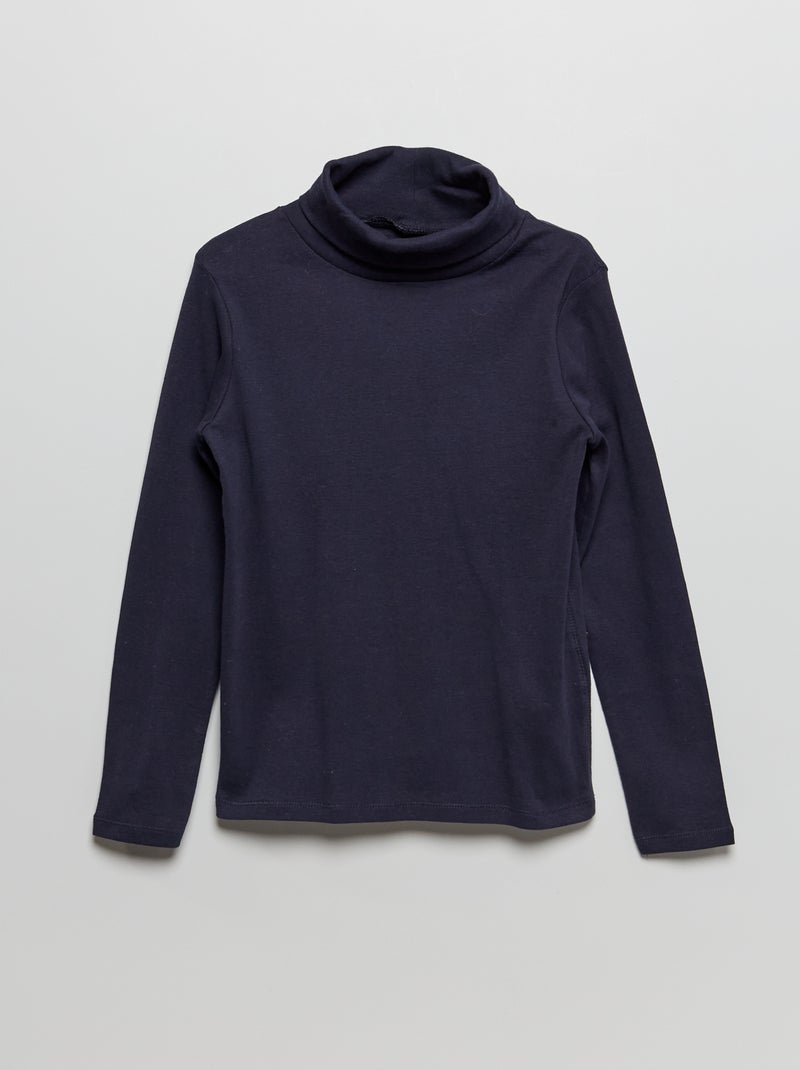 Sous-pull uni bleu marine - Kiabi