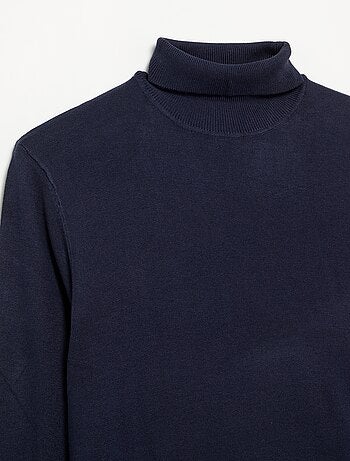 Sous-pull uni en maille fine jauge