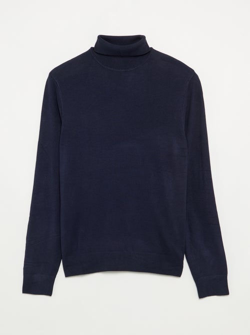 Sous-pull uni en maille fine jauge - Kiabi