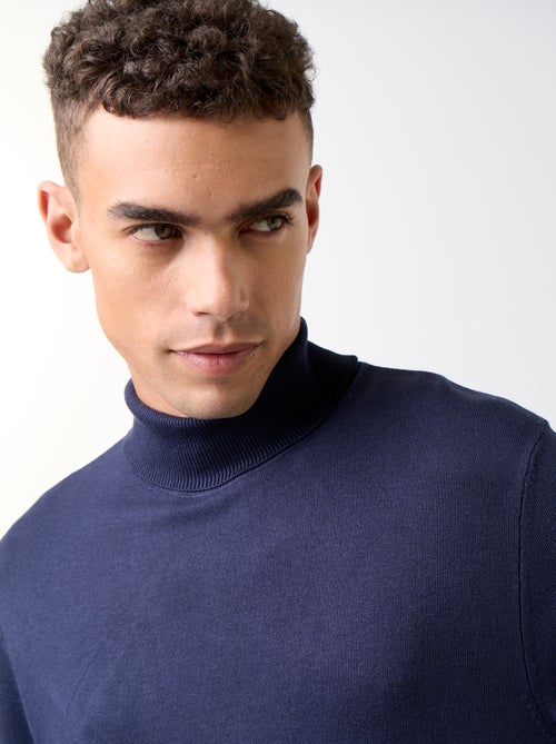 Sous-pull uni en maille fine jauge - Kiabi
