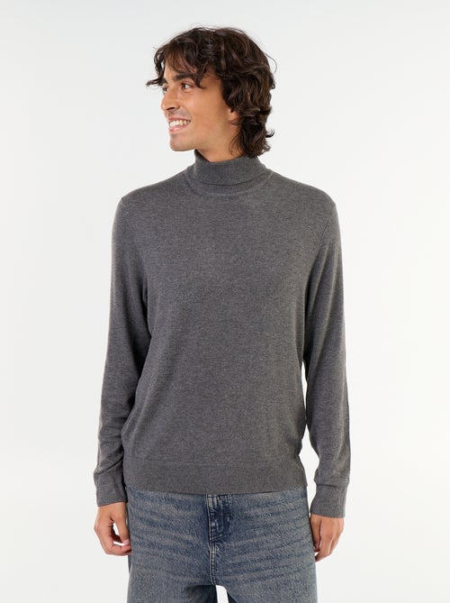 Sous-pull uni en maille fine jauge - Kiabi Sous-pull uni en maille fine jauge - Kiabi