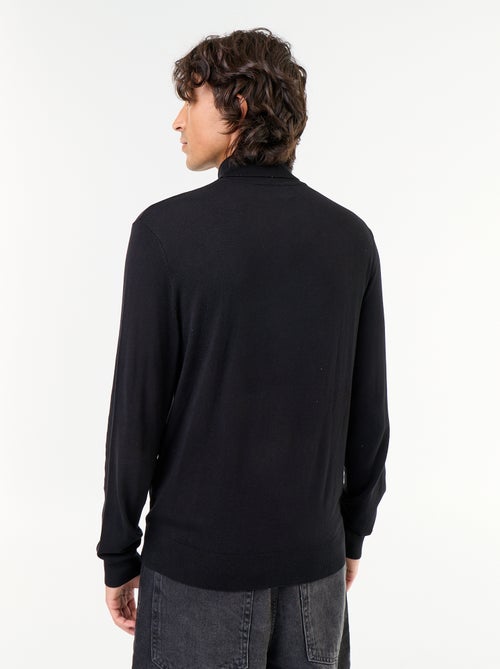 Sous-pull uni en maille fine jauge - Kiabi