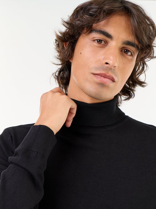 Sous-pull uni en maille fine jauge - Kiabi