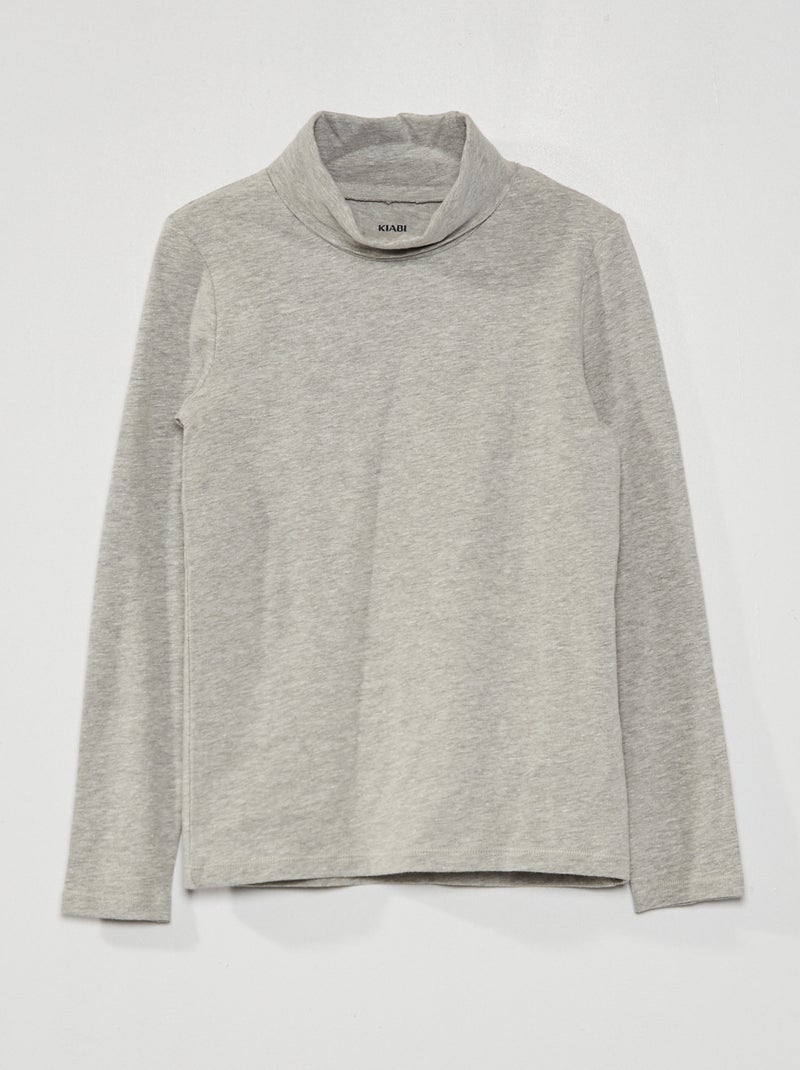 Sous-pull uni Gris clair - Kiabi