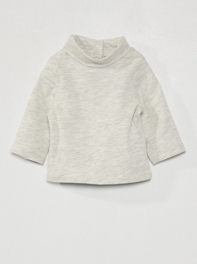 Sous-pull uni Gris Kiabi