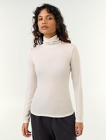 Sous-pull uni laine mélangée