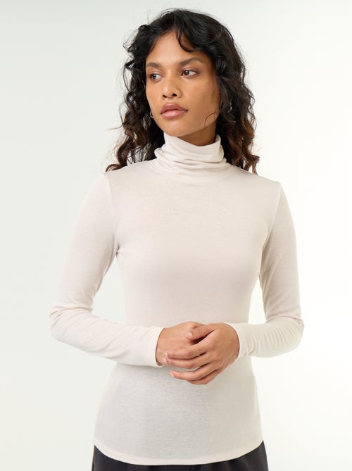 Sous-pull uni laine mélangée - Kiabi Sous-pull uni laine mélangée - Kiabi