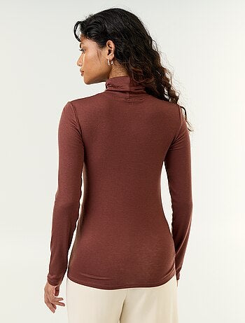 Sous-pull uni laine mélangée