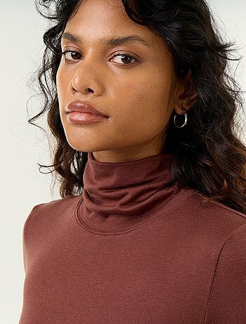Sous-pull uni laine mélangée