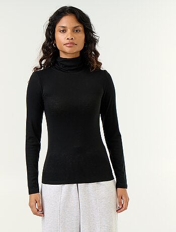 Sous-pull uni laine mélangée