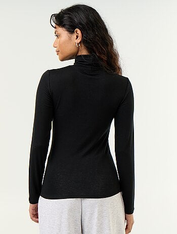 Sous-pull uni laine mélangée
