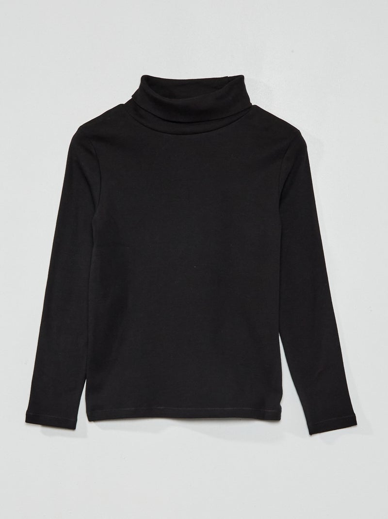 Sous-pull uni noir - Kiabi