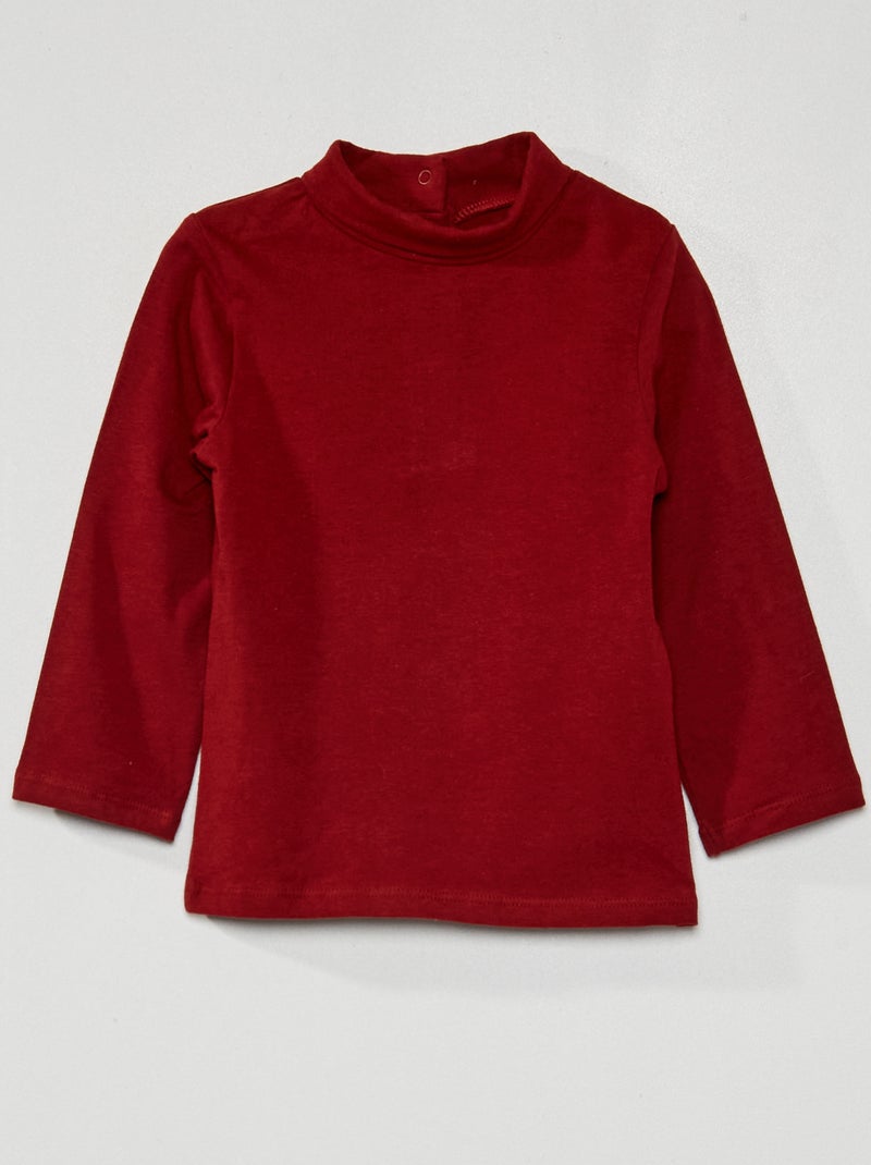Sous-pull uni Rouge - Kiabi