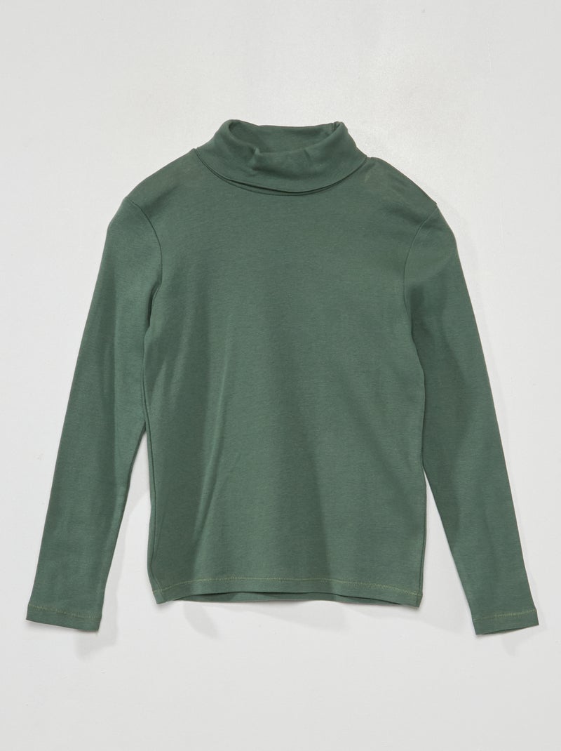 Sous-pull uni Vert - Kiabi