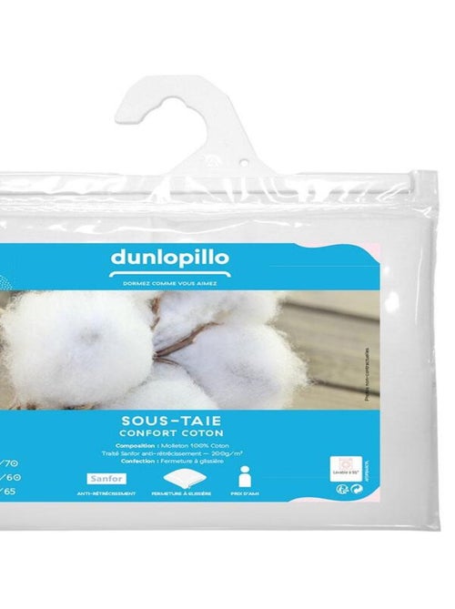 Sous Taie Confort Coton - DUNLOPILLO - Kiabi