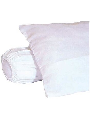 Sous-taie d'oreiller molleton 100% coton gratté 60x60 cm blanc