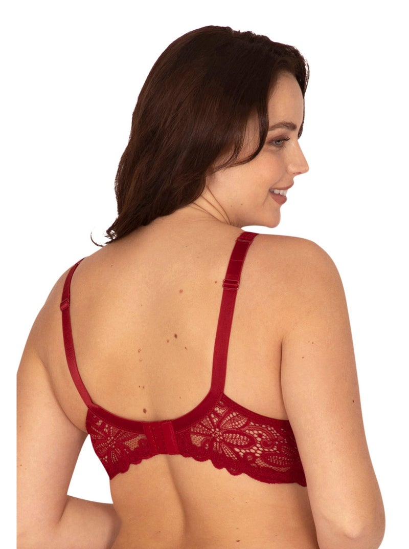 Soutien-gorge à armatures DENTELLE ENVOÛTANTE Rouge - Kiabi