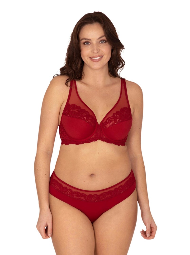 Soutien-gorge à armatures DENTELLE ENVOÛTANTE Rouge - Kiabi