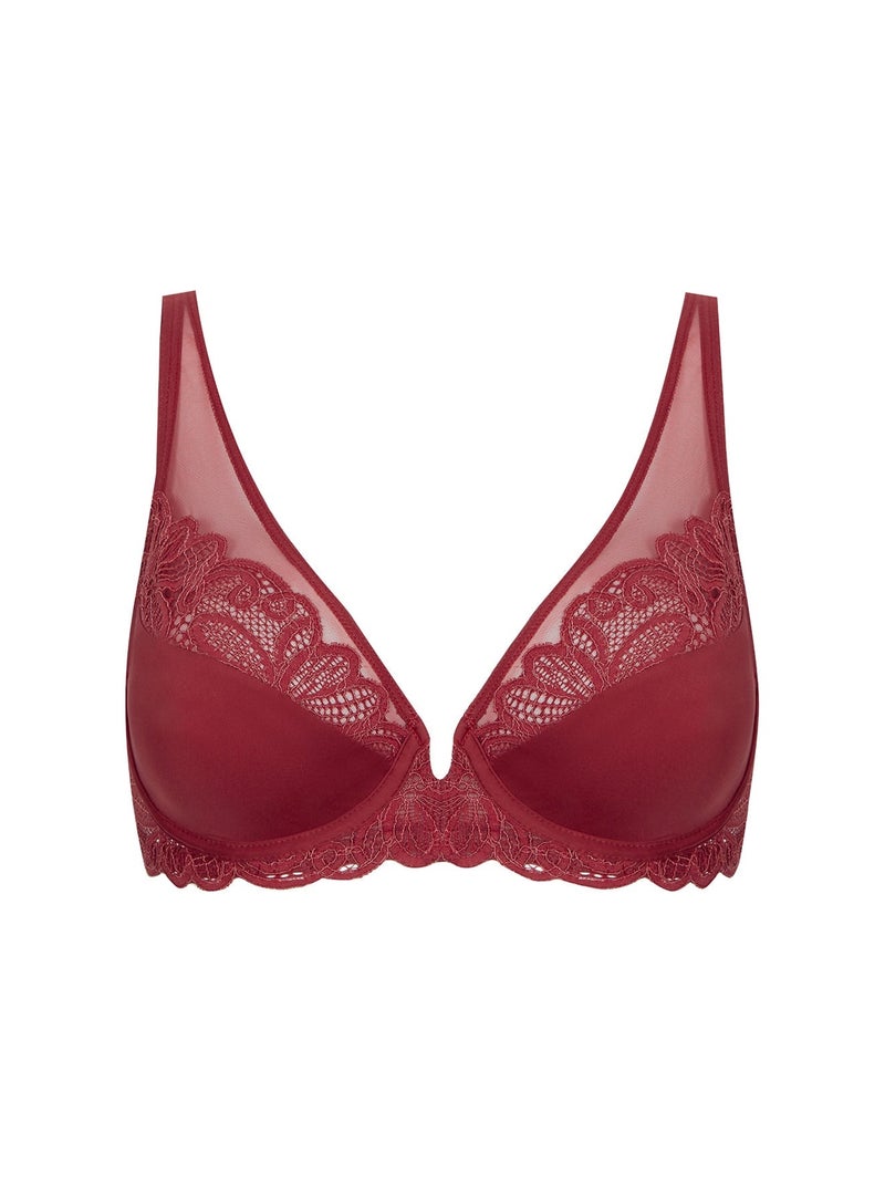 Soutien-gorge à armatures DENTELLE ENVOÛTANTE Rouge - Kiabi