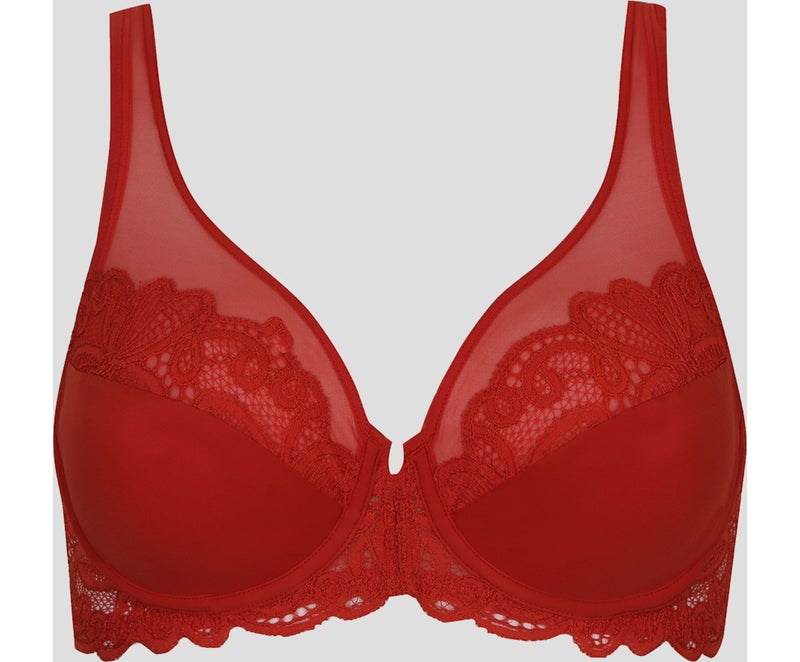 Soutien-gorge à armatures DENTELLE ENVOÛTANTE Rouge vermillon - Kiabi