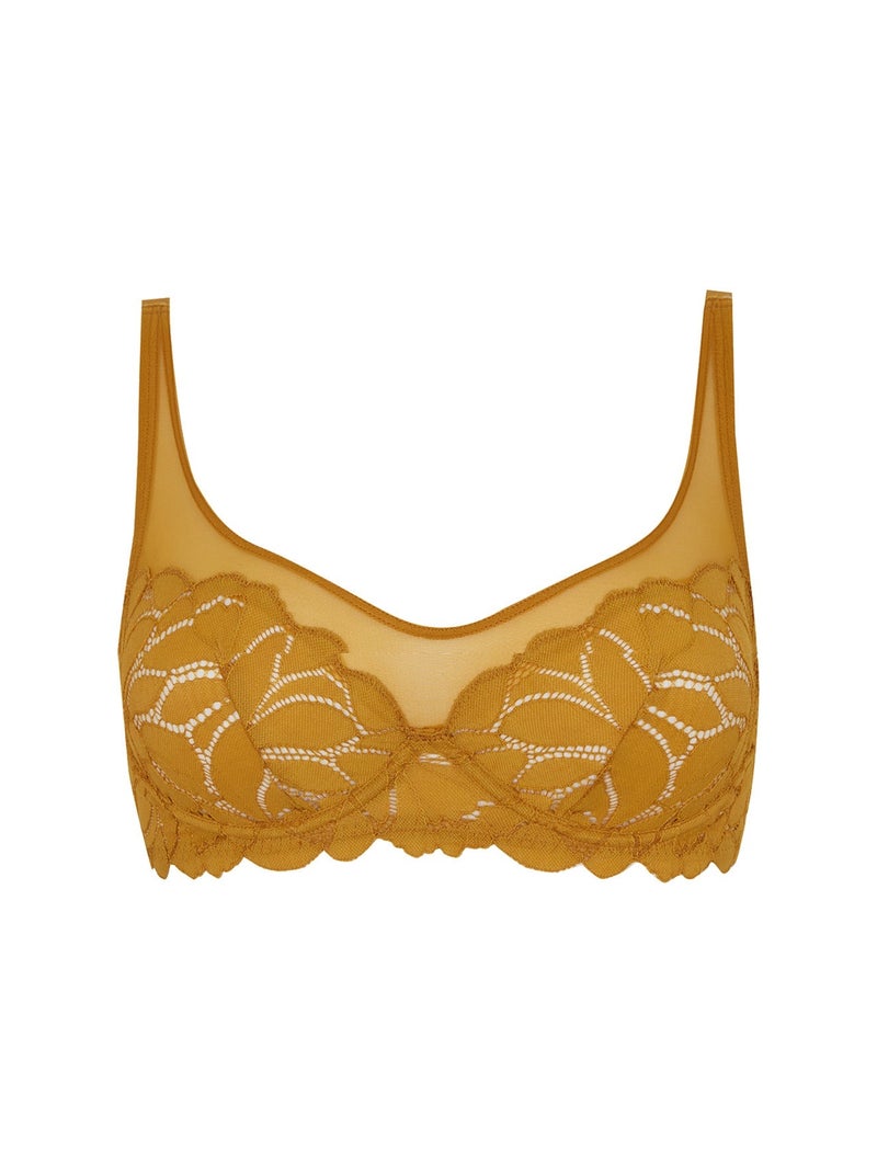 Soutien-gorge à armatures DENTELLE PRODIGIEUSE Jaune moutarde - Kiabi