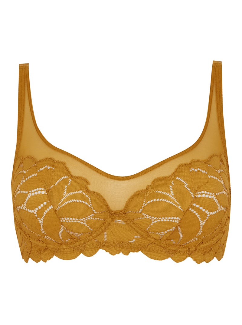 Soutien-gorge à armatures DENTELLE PRODIGIEUSE Jaune moutarde - Kiabi