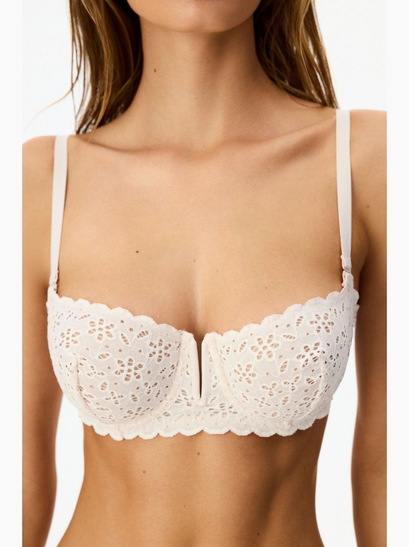 Soutien-gorge à armatures fisto penti Blanc cassé - Kiabi