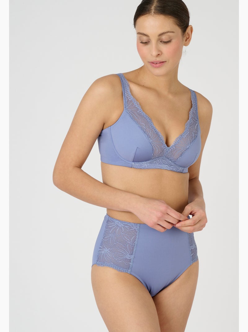 Soutien-gorge à armatures forme emboîtante, Eva by Damart - Damart Bleu - Kiabi