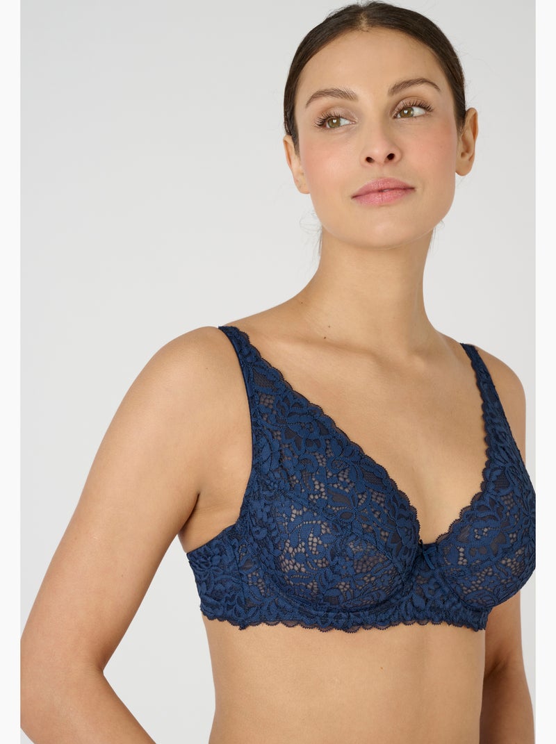 Soutien-gorge à armatures forme foulard, Diana by Damart - Damart Bleu marine - Kiabi