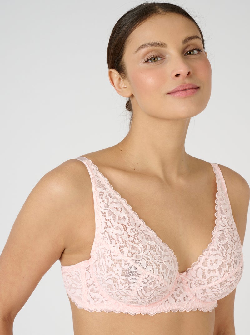 Soutien-gorge à armatures forme foulard, Diana by Damart - Damart Rose - Kiabi