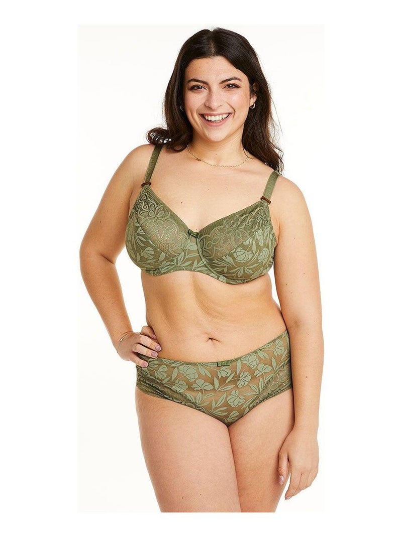 Soutien-gorge à armatures grand maintien APOLOGIE - Pomm'Poire Vert - Kiabi
