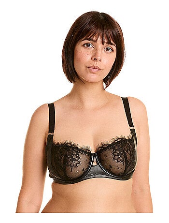Soutien-gorge à armatures grand maintien CUIR - Pomm'Poire
