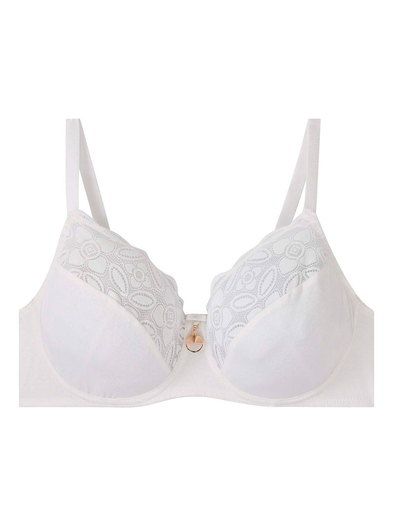 Soutien-gorge à armatures grand maintien EDITO - Pomm'Poire Blanc - Kiabi