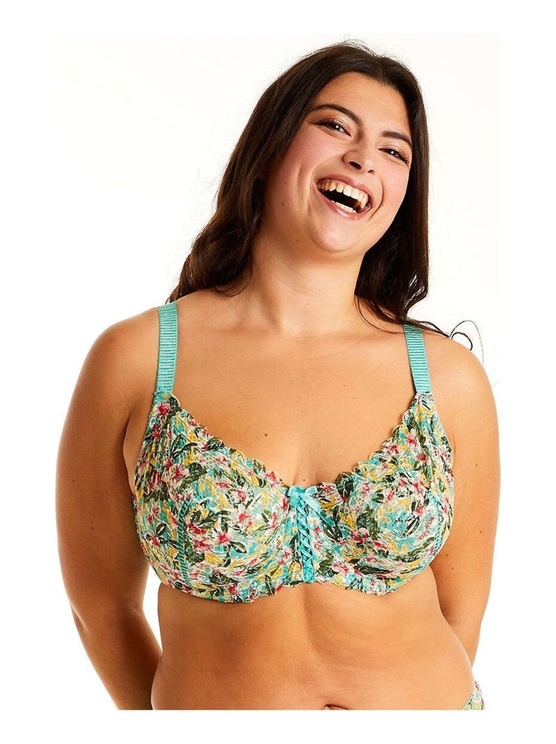 Soutien-gorge à armatures grand maintien ELENA - Pomm'Poire Bleu - Kiabi