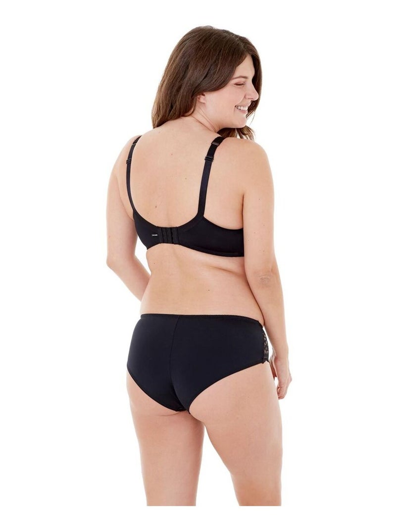 Soutien-gorge à armatures grand maintien ELENA - Pomm'Poire Noir - Kiabi