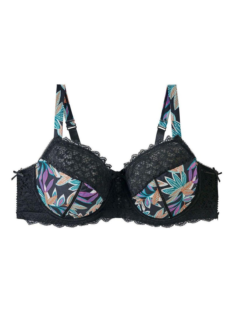 Soutien-gorge à armatures grand maintien ELISA - Pomm'Poire Noir - Kiabi