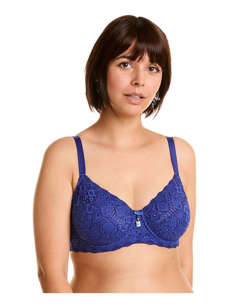 Soutien-gorge à armatures grand maintien ETERNELLE - Pomm'Poire Bleu - Kiabi