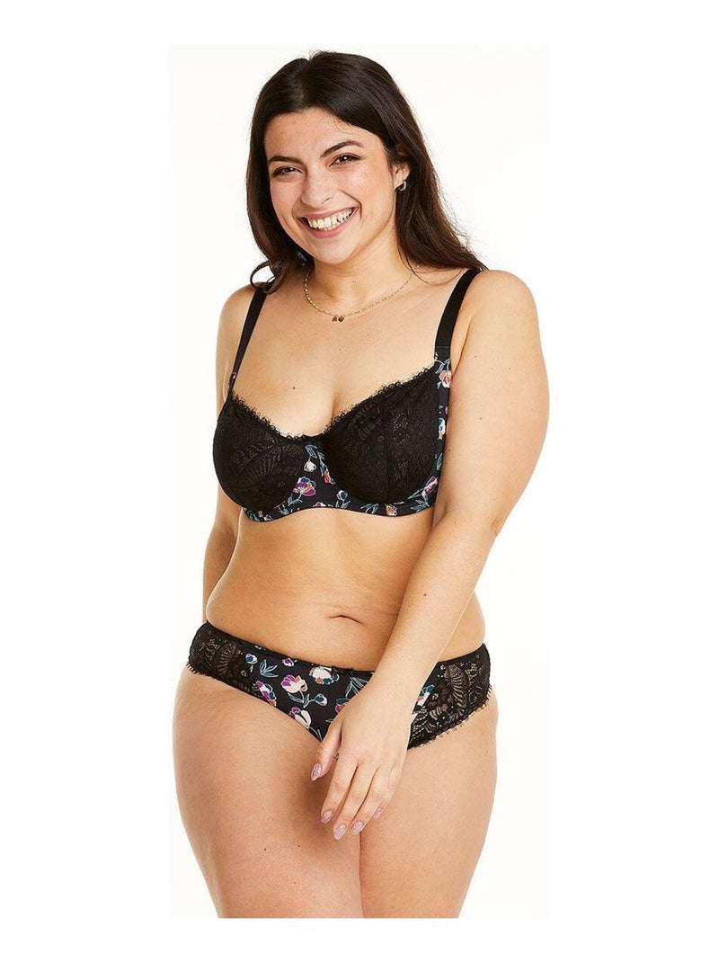Soutien-gorge à armatures grand maintien IMPERIALE - Pomm'Poire Noir - Kiabi
