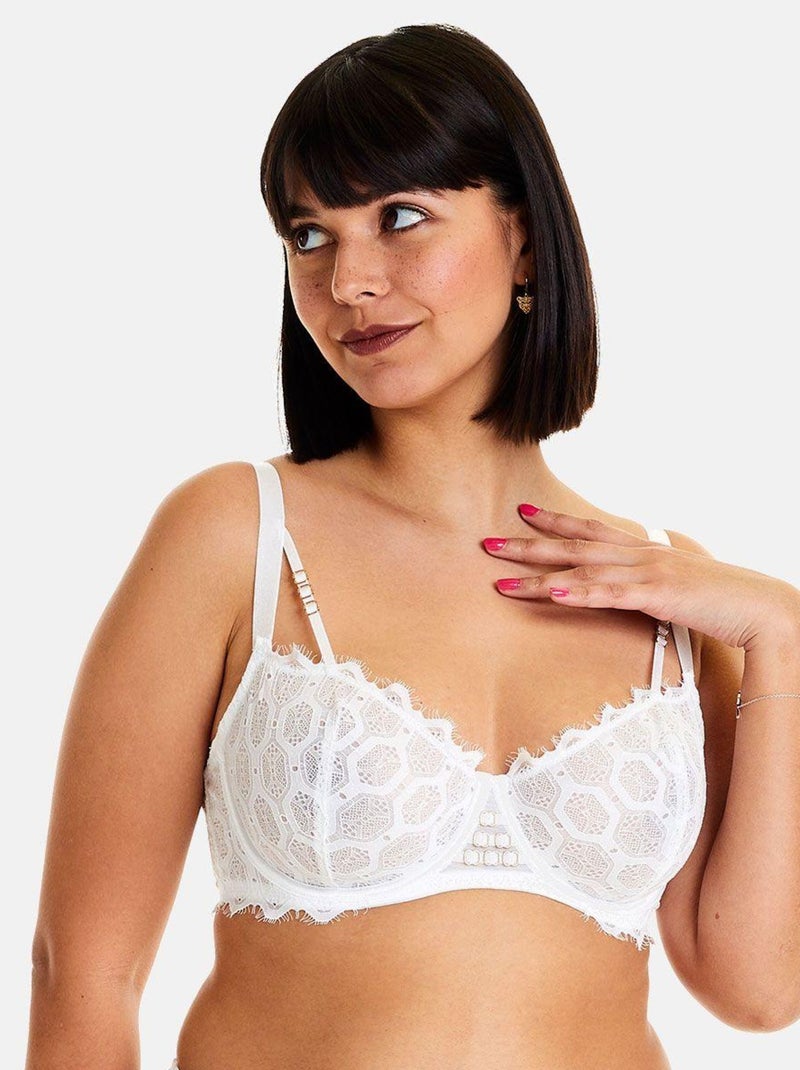Soutien-gorge à armatures grand maintien IMPREVISIBLE - Pomm'Poire Blanc - Kiabi