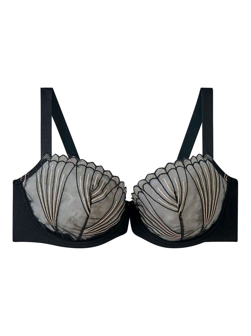 Soutien-gorge à armatures grand maintien INDECISE - Pomm'Poire Noir - Kiabi