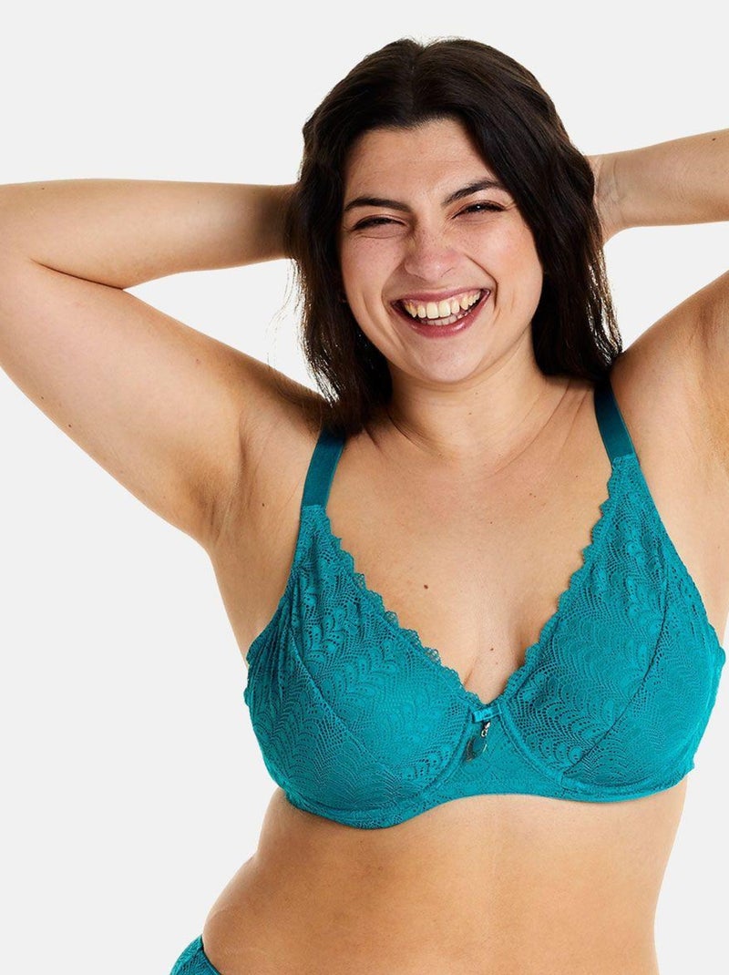 Soutien-gorge à armatures grand maintien INDEX - Pomm'Poire Bleu - Kiabi