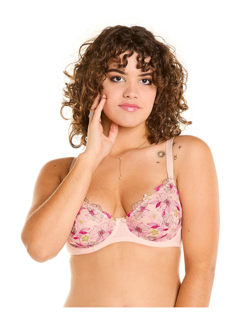 Soutien-gorge à armatures grand maintien MASQUE - Pomm'Poire Rose - Kiabi